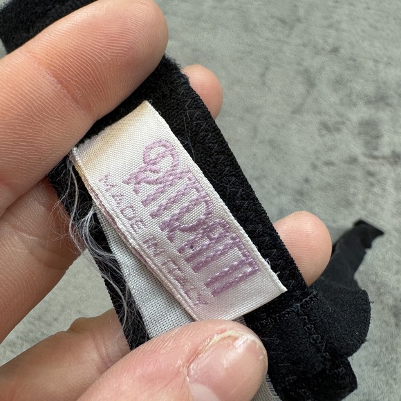 VTG Parfait Bra Womens 32C Floral Lace Mesh Embroidered Underwire Lingerie Bow - Picture 3 of 11